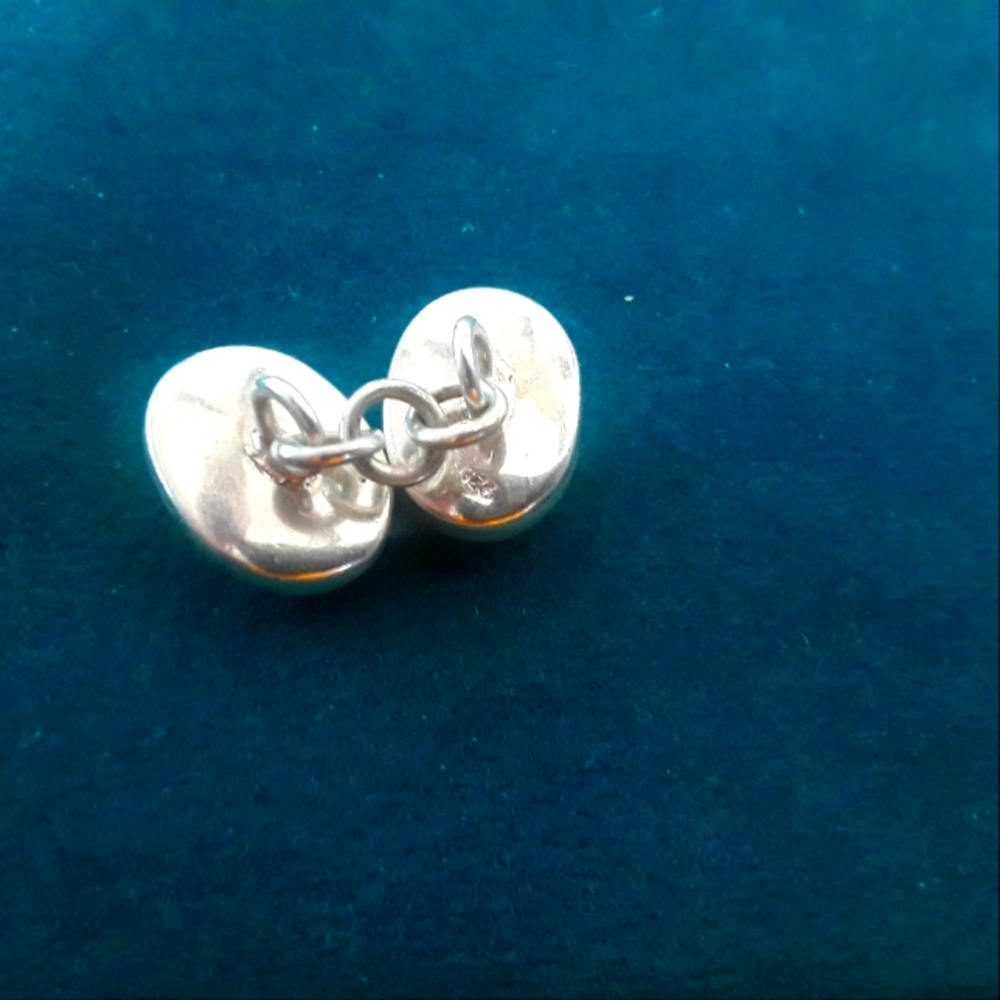 Sterling Silver and Carnelian Cufflinks